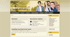Desktop Screenshot of gymnazium-opatov.cz.bajaja.stable.cz